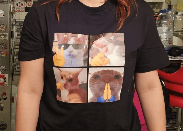 Cat Meme Emojis T- Shirt