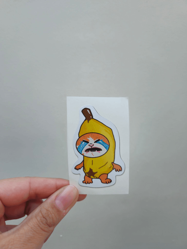 Banana Cat Stickers (4 set)