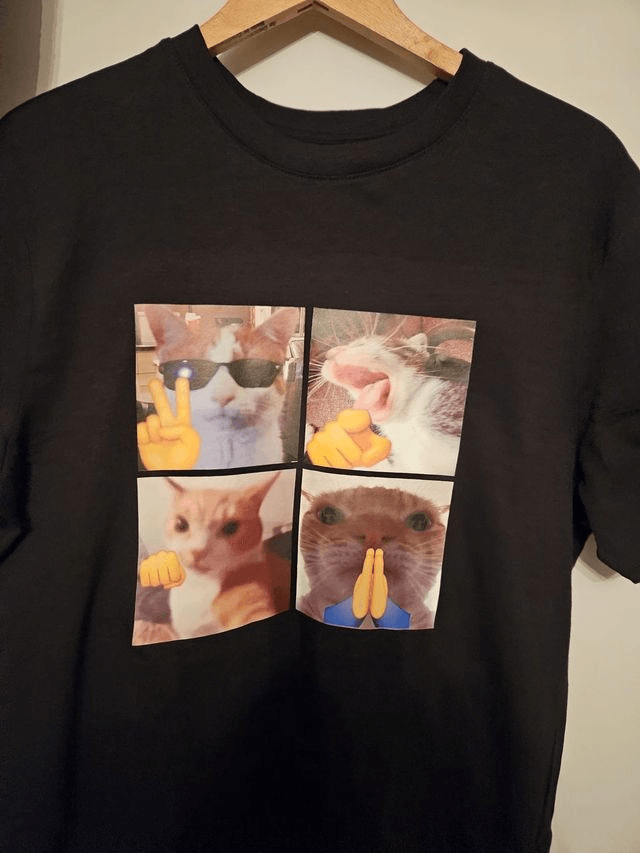 Cat Meme Emojis T- Shirt