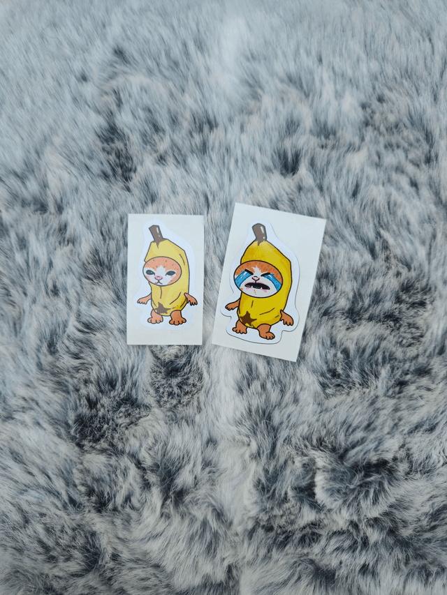 Banana Cat Stickers (4 set)