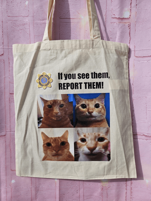 Report Those Cats Tote Bag