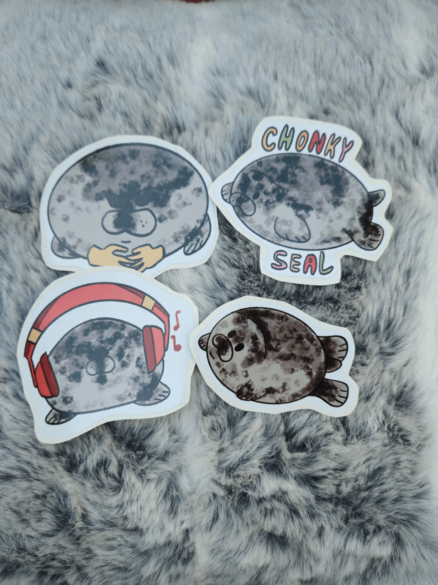Chonky Seal Stickers (Set of 5)