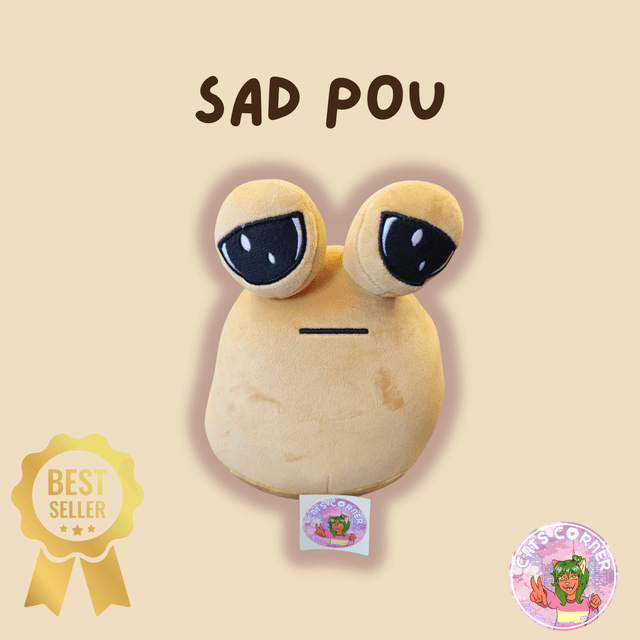 Sad Pou Plushie 22cm
