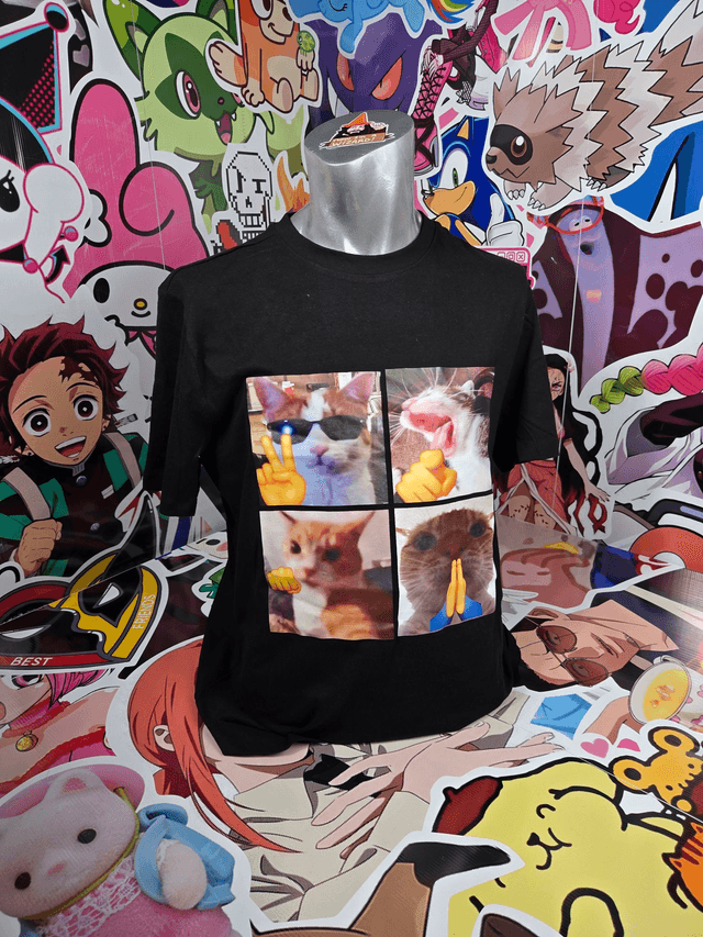Cat Meme Emojis T- Shirt