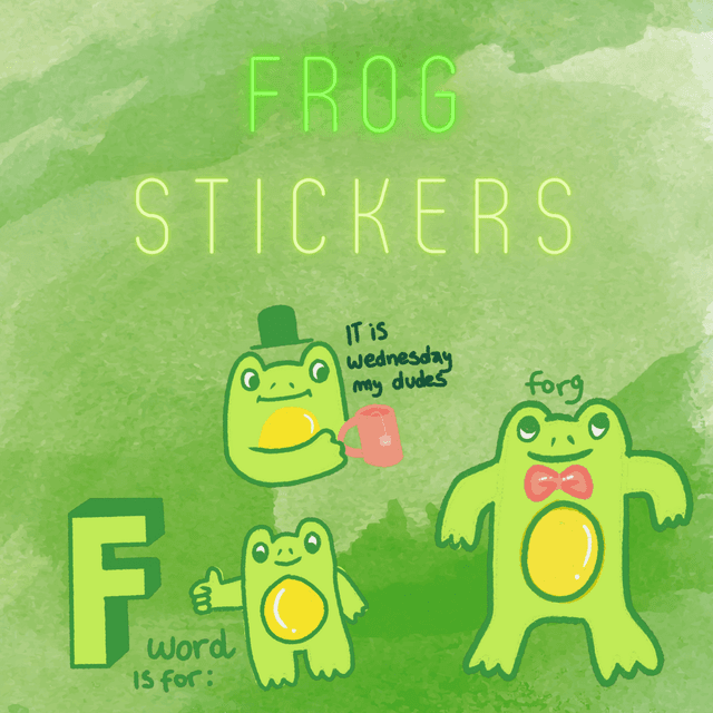 Froggy Stickers (Set of 6)